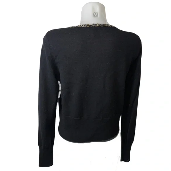 Nanette Lepore - Black & White Houndstooth & Sequin Wool "Steeple Chase" - Picture 3 of 6